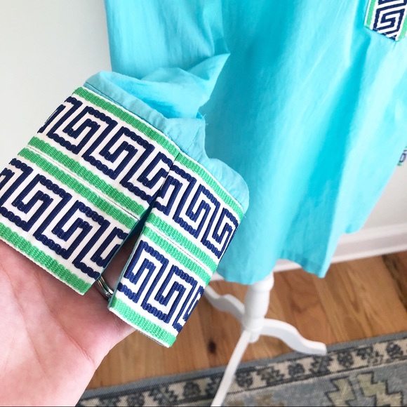 Macbeth Collection by Margaret Josephs Aqua Tunic Beach Cover Up - Picture 7 of 13